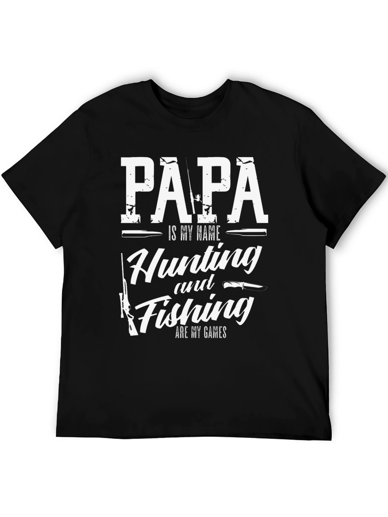 Papa Hunting Fishing T-Shirt - Perfect Gift