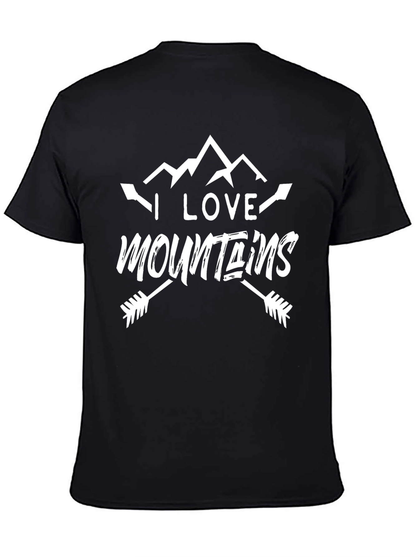 I Love Mountains Black Graphic Tee