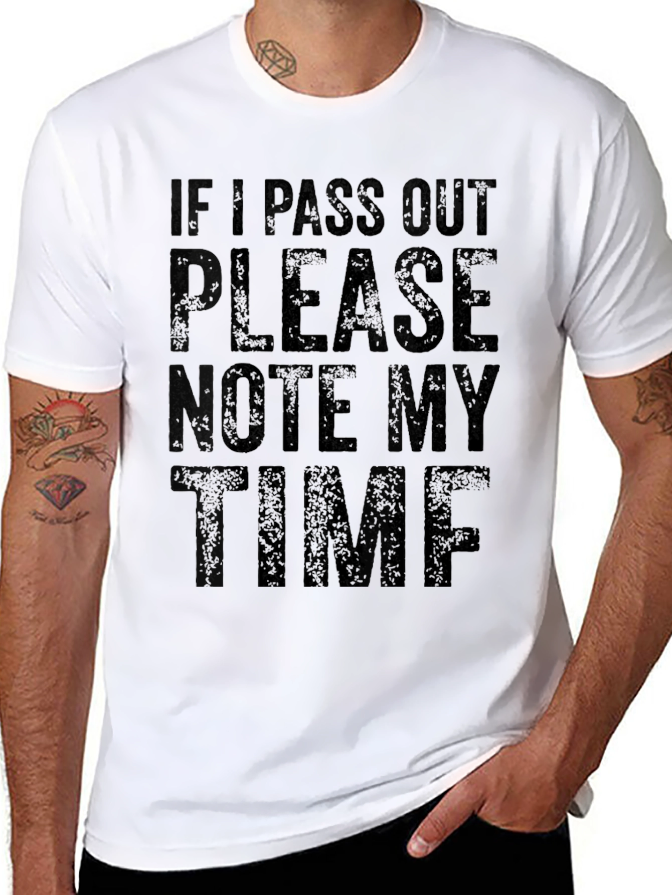 Pass Out Please Note My Time Funny Graphic T-Shirt