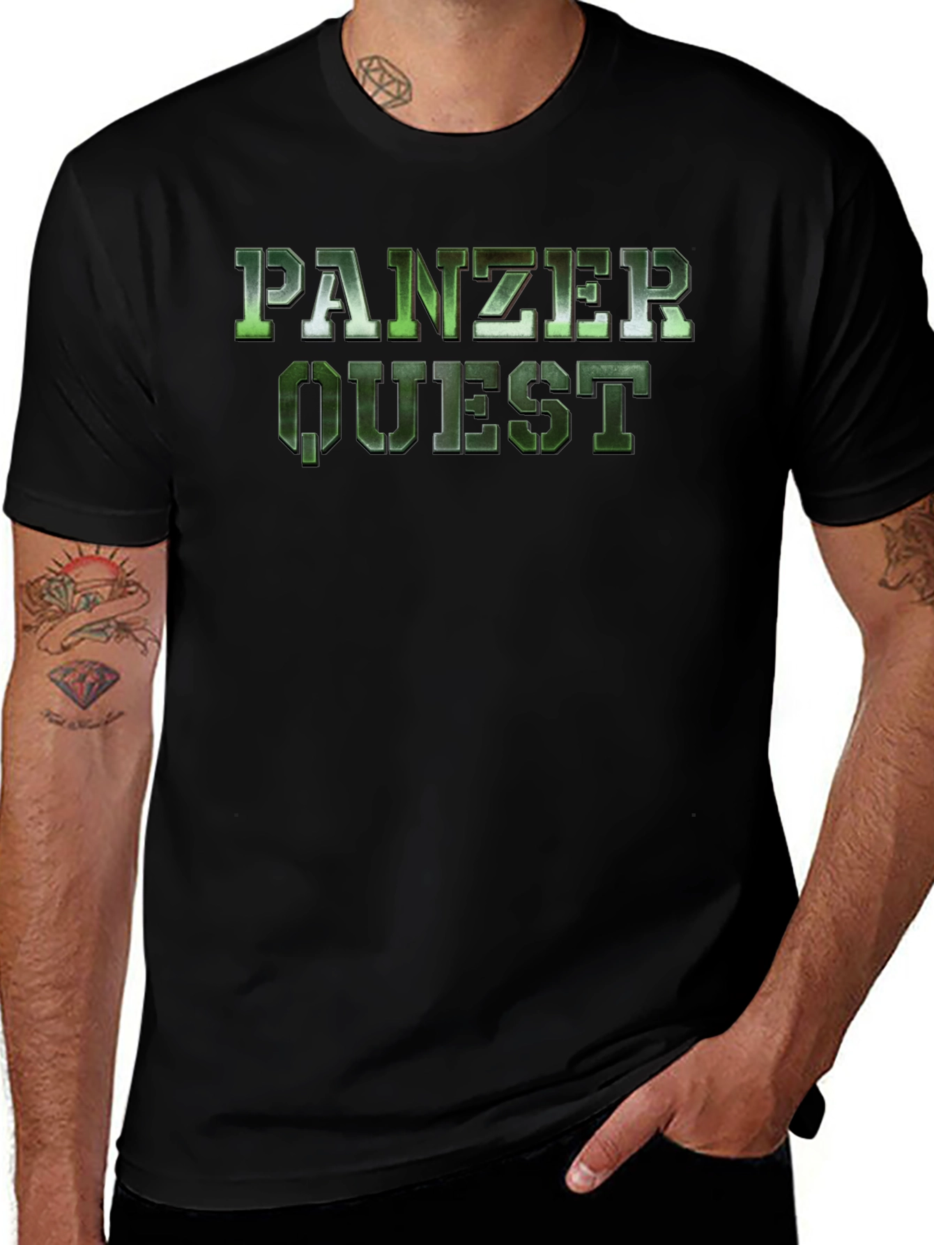 Panzer Quest Graphic T-Shirt - Black