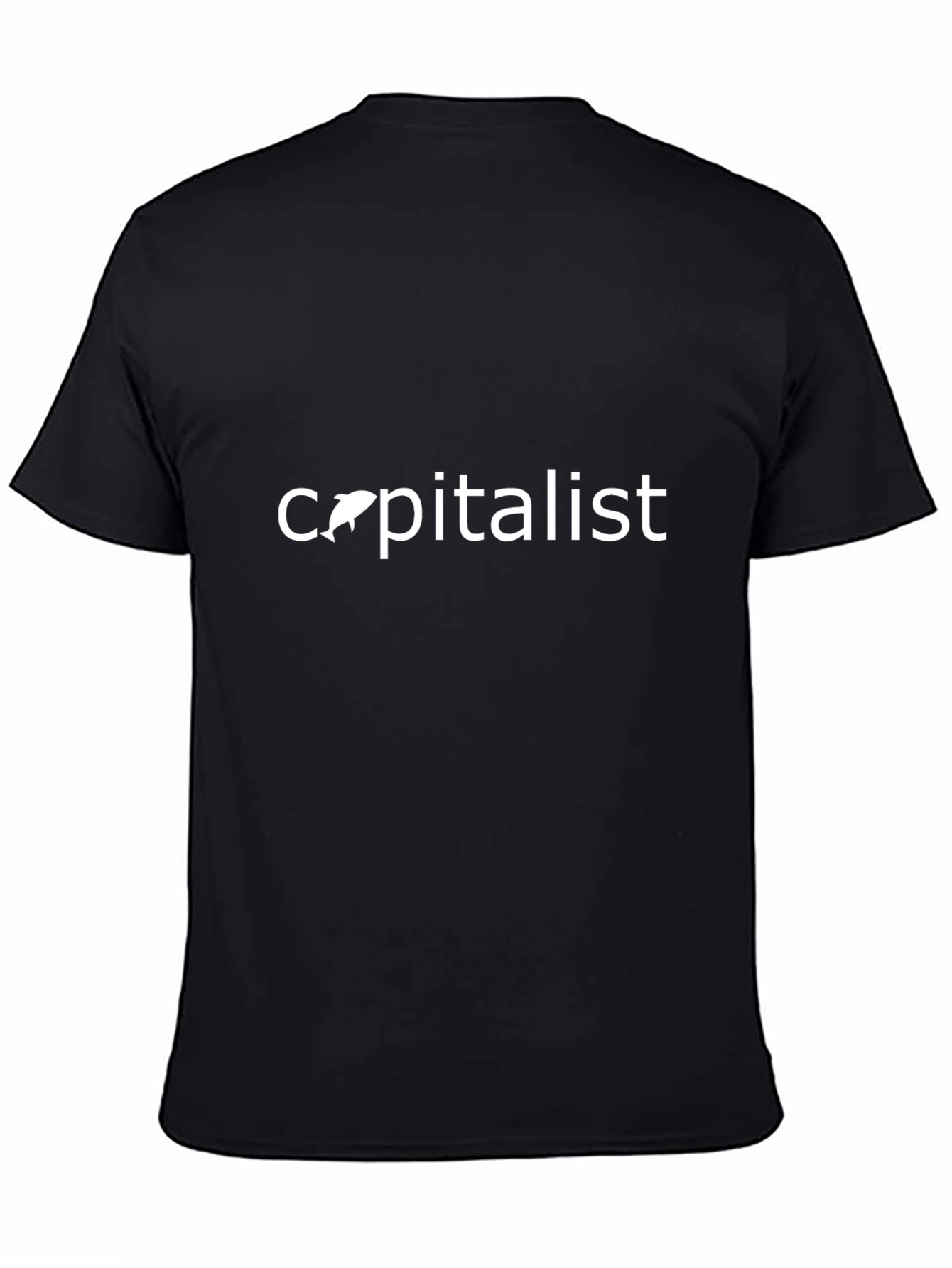Capitalist Dolphin T-Shirt - Black Cotton Tee