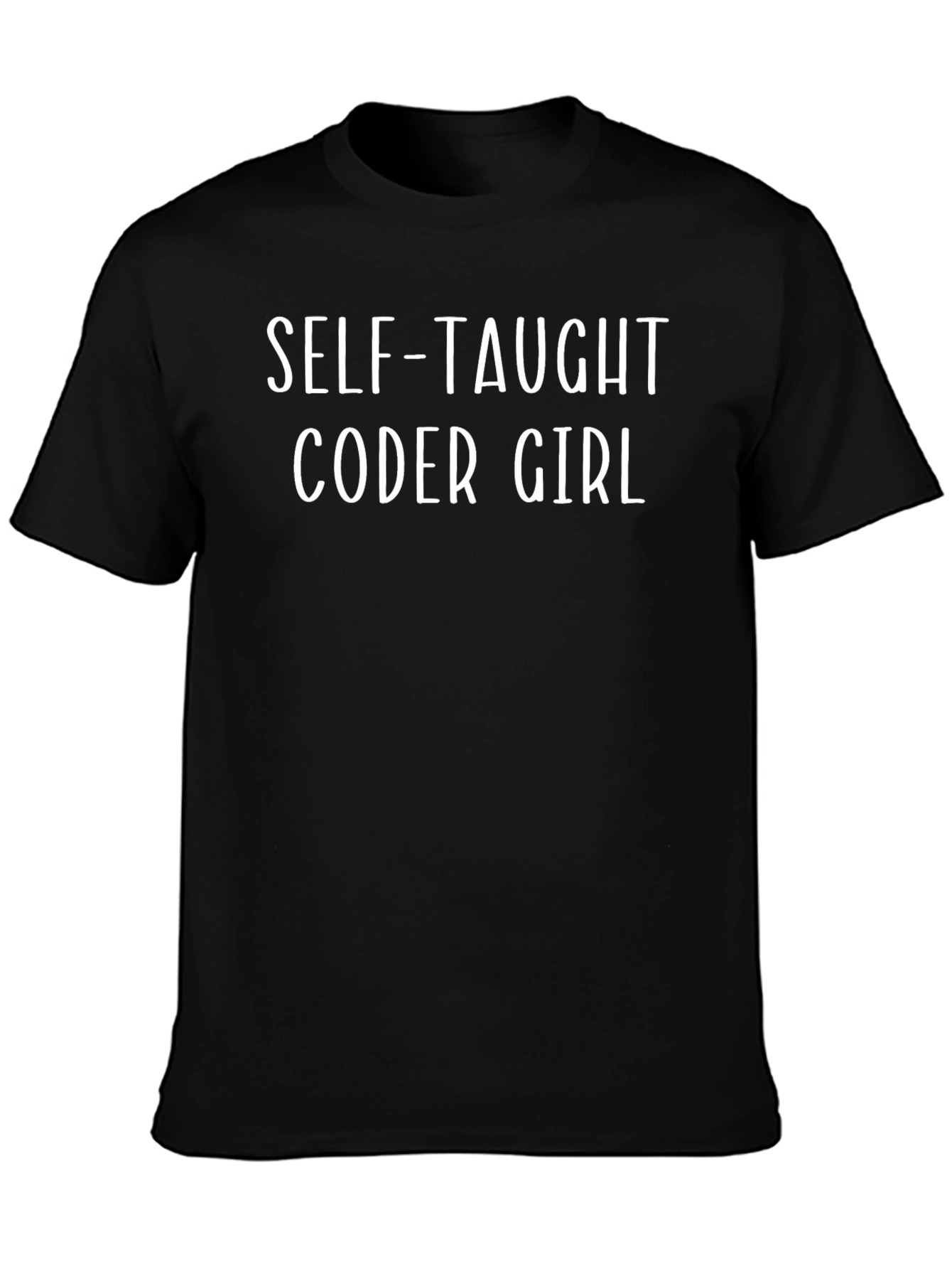 Self-Taught Coder Girl T-Shirt - Black