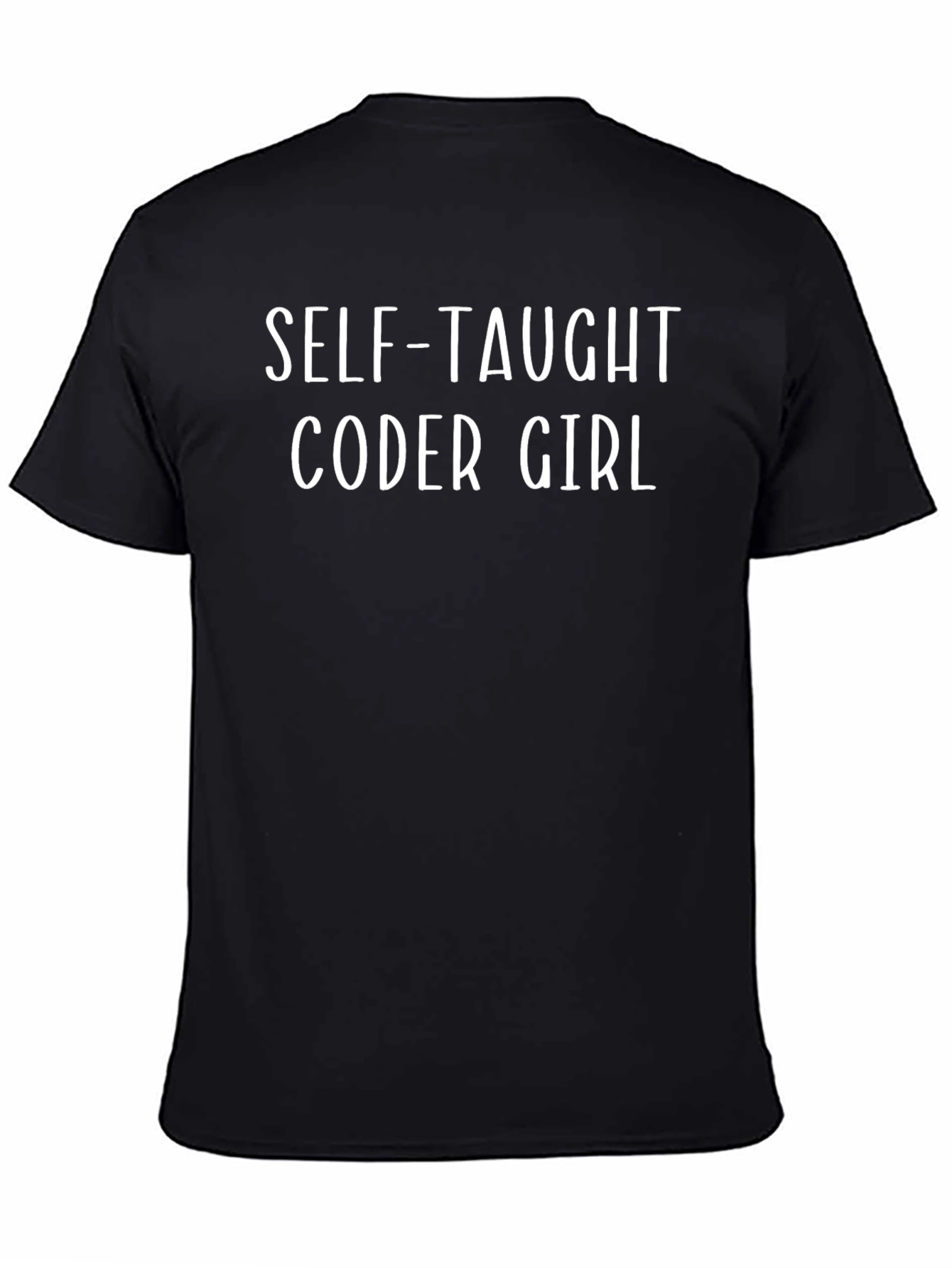 Self-Taught Coder Girl T-Shirt - Black