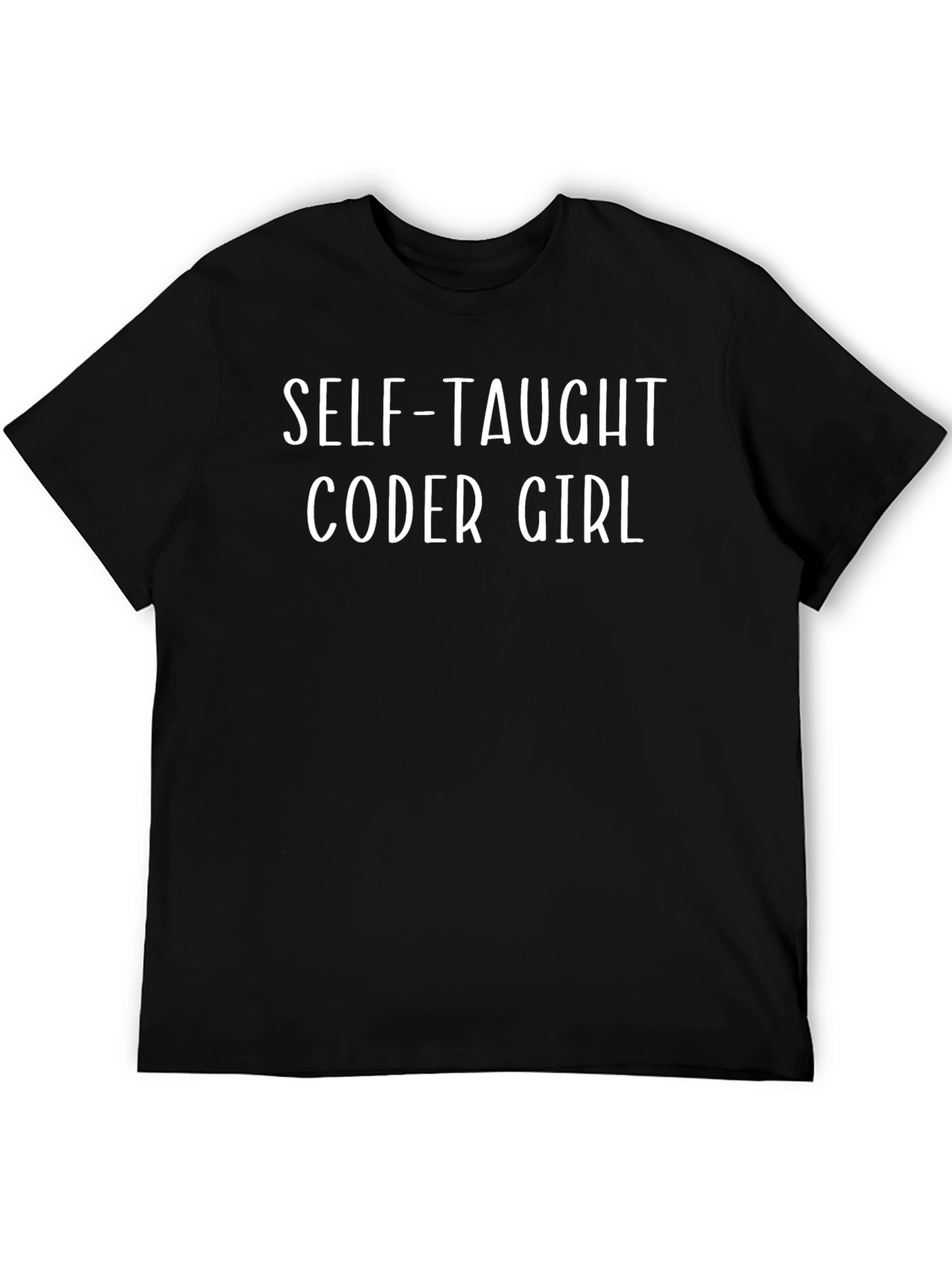 Self-Taught Coder Girl T-Shirt - Black