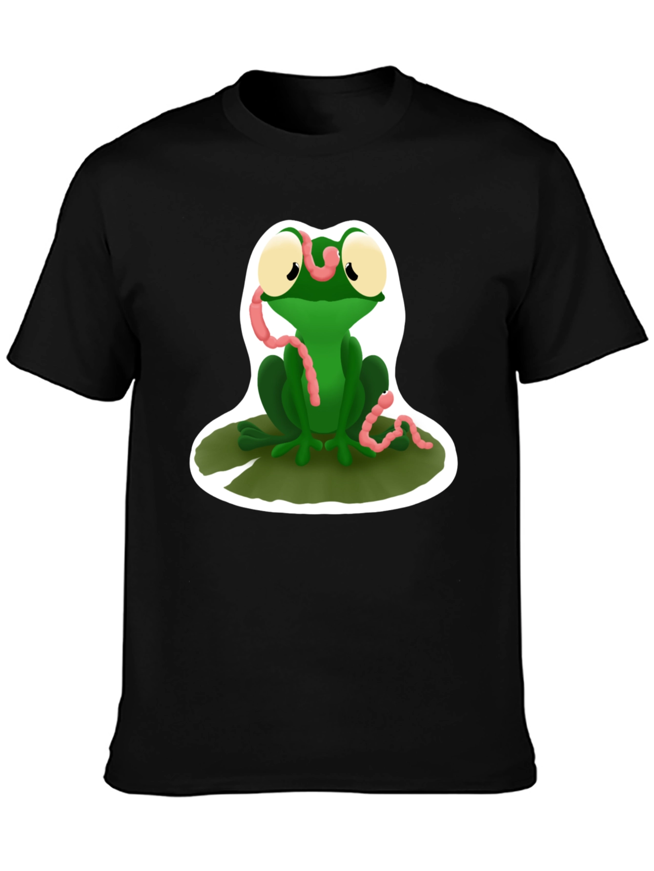 Frog and Worm Graphic T-Shirt
