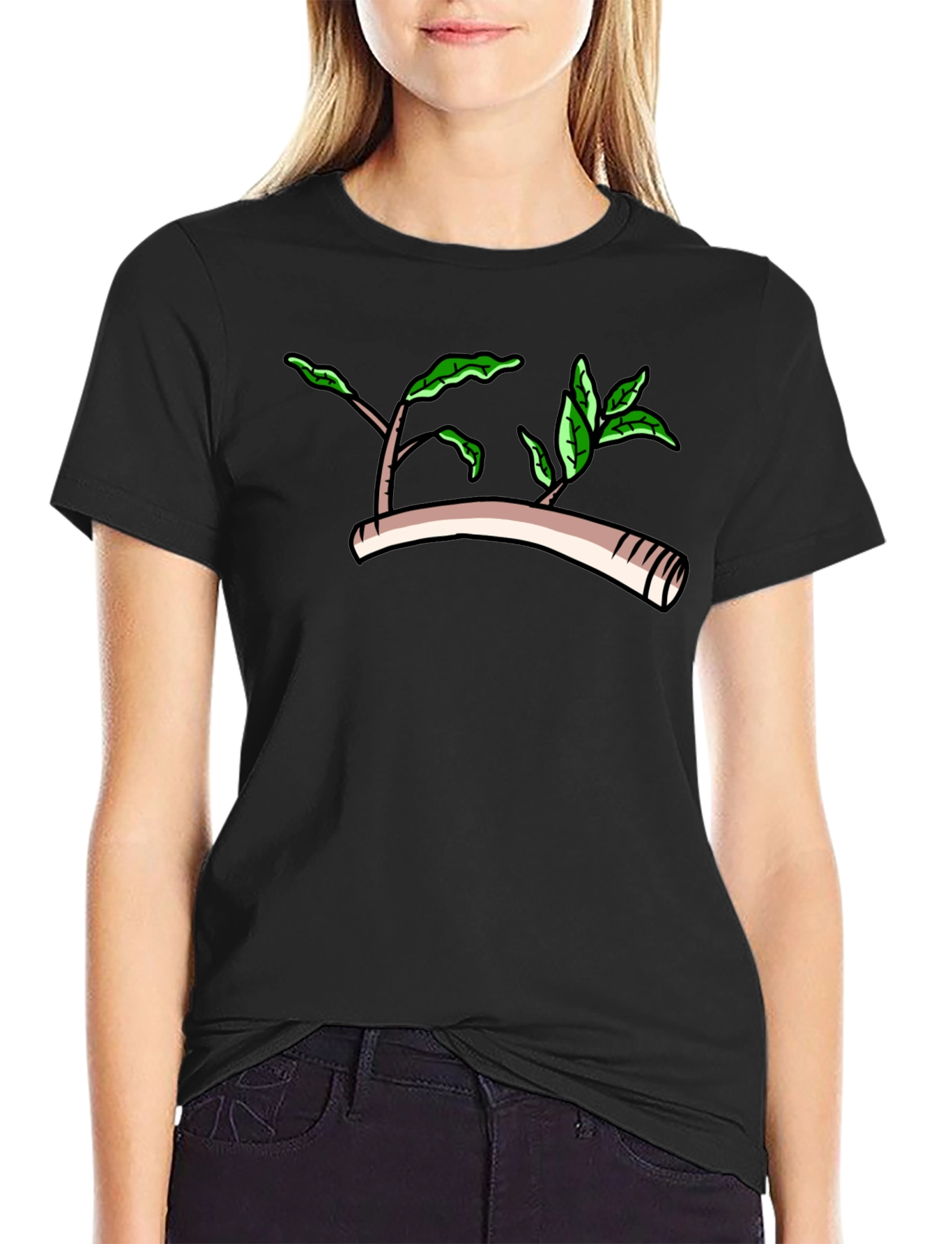 Nature Graphic Black T-Shirt