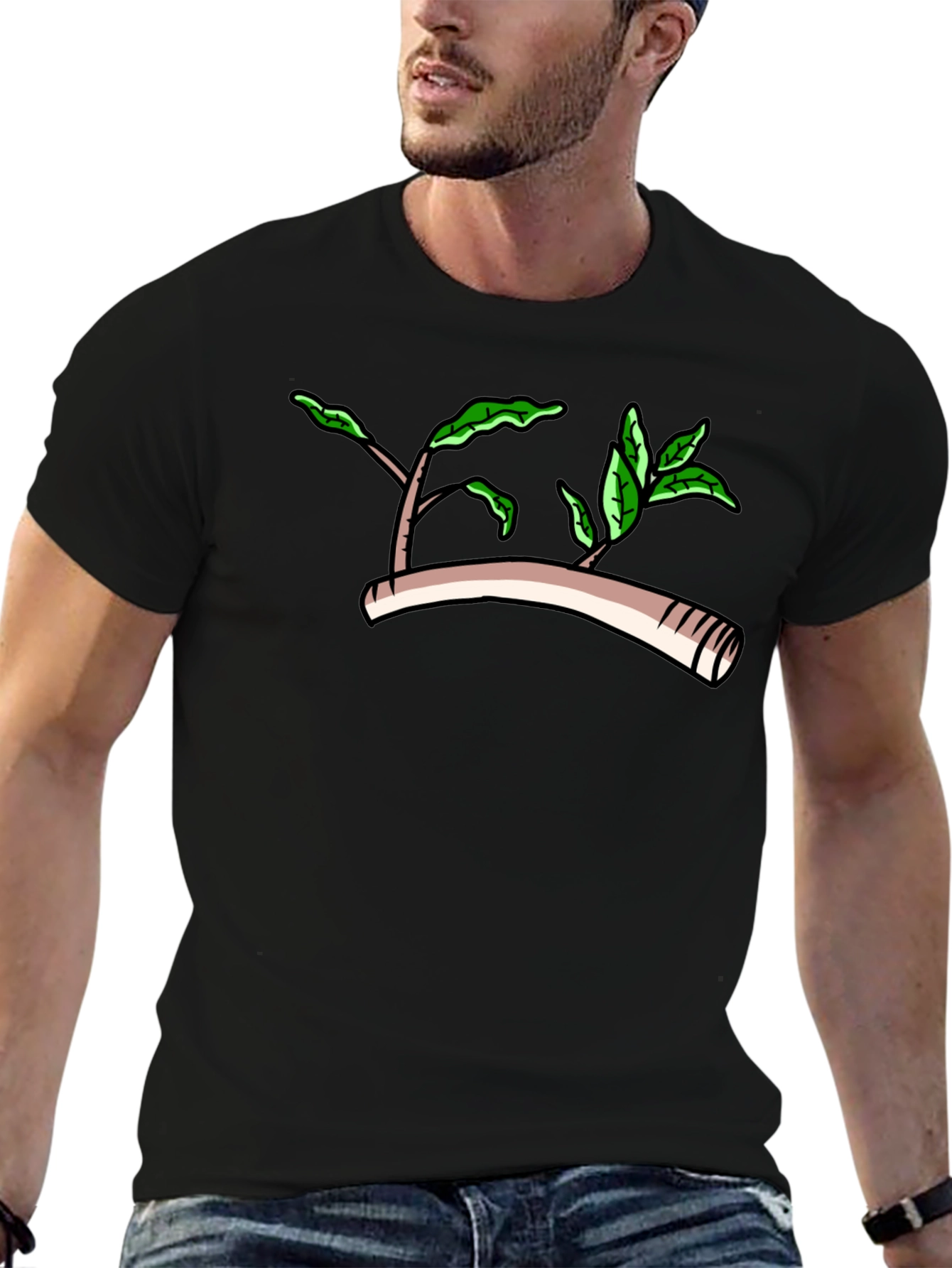 Nature Graphic Black T-Shirt