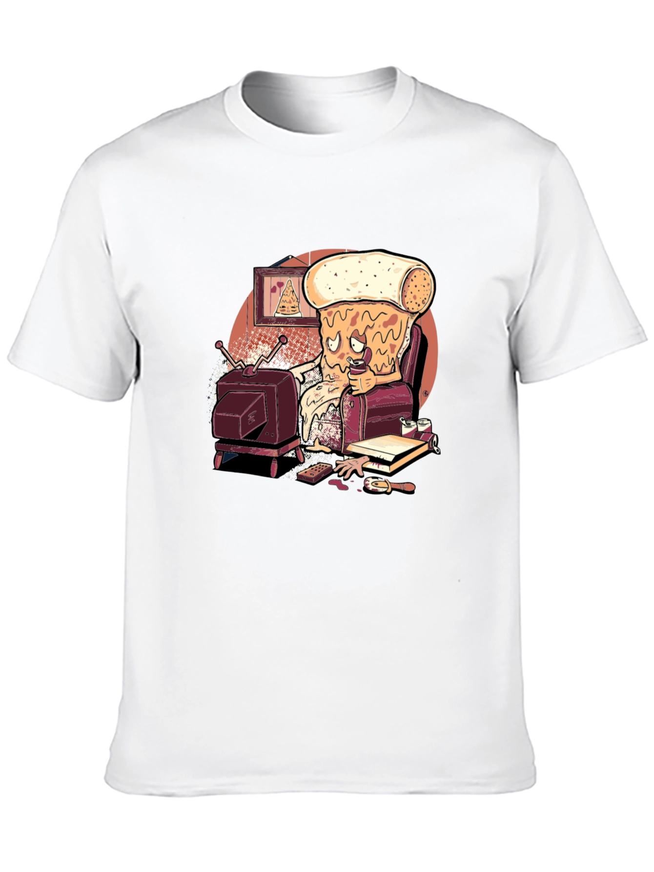 Pizza Slice Couch Potato Graphic Tee