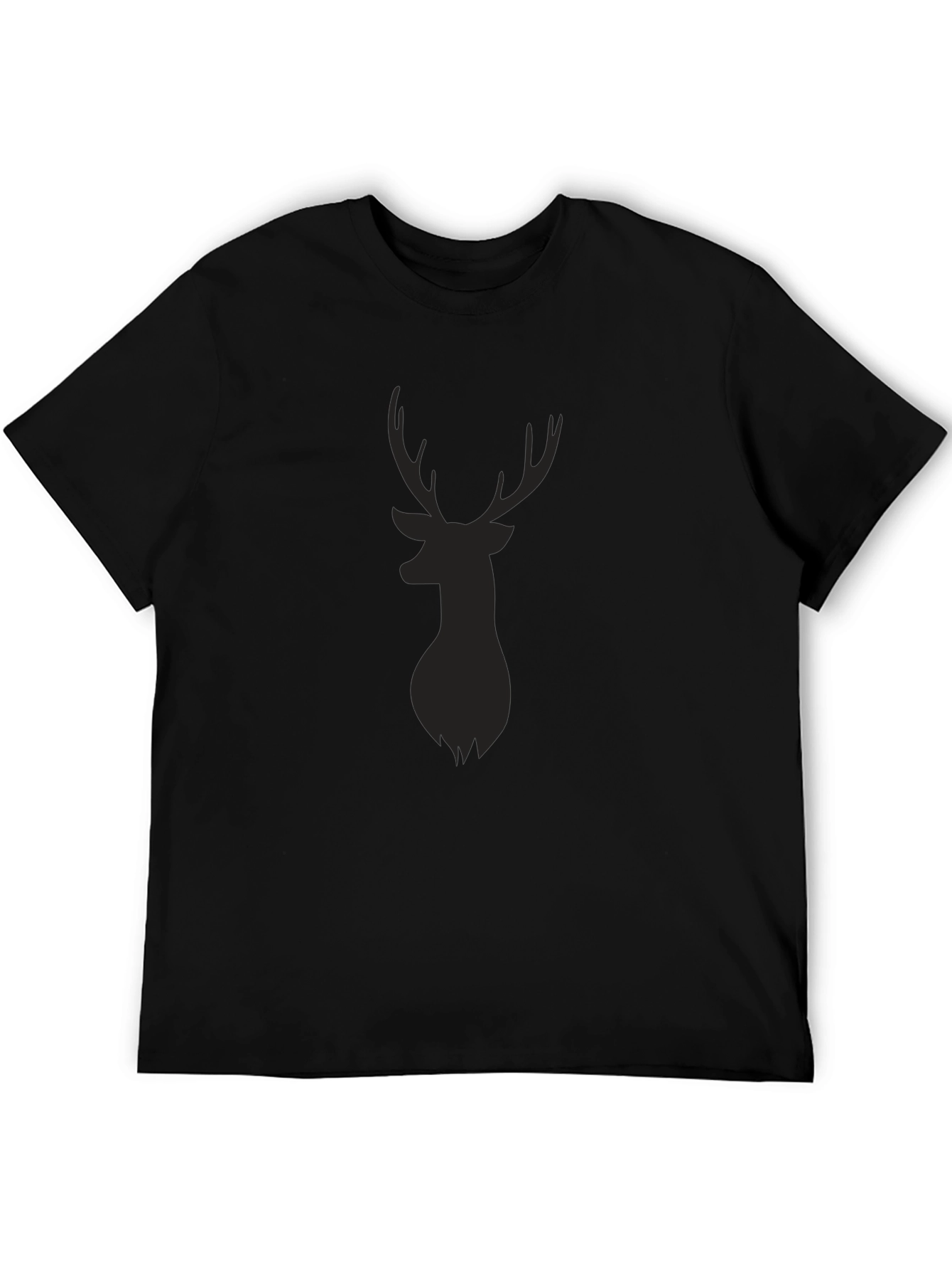Mens Black Deer Silhouette T-Shirt