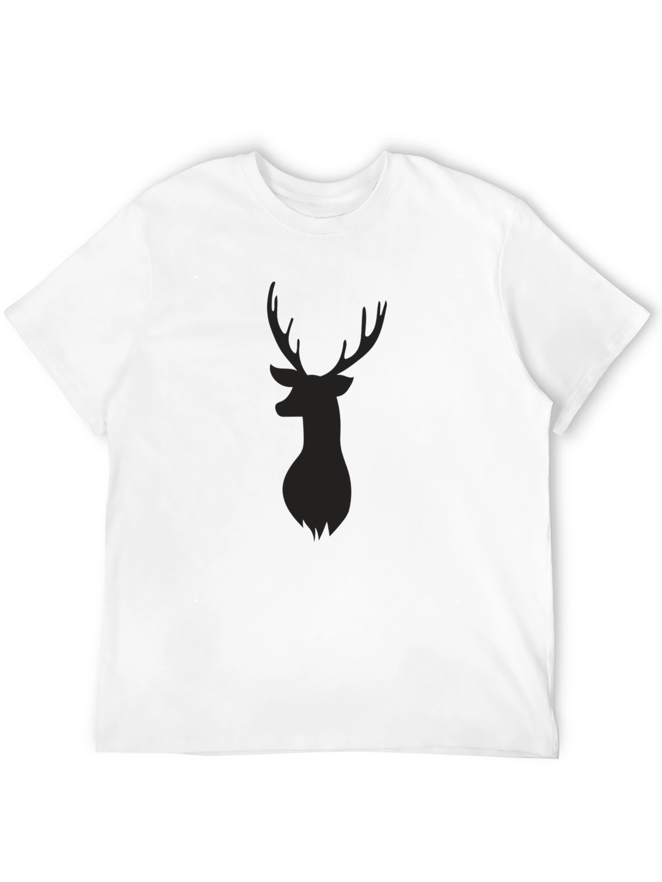 Mens Black Deer Silhouette T-Shirt