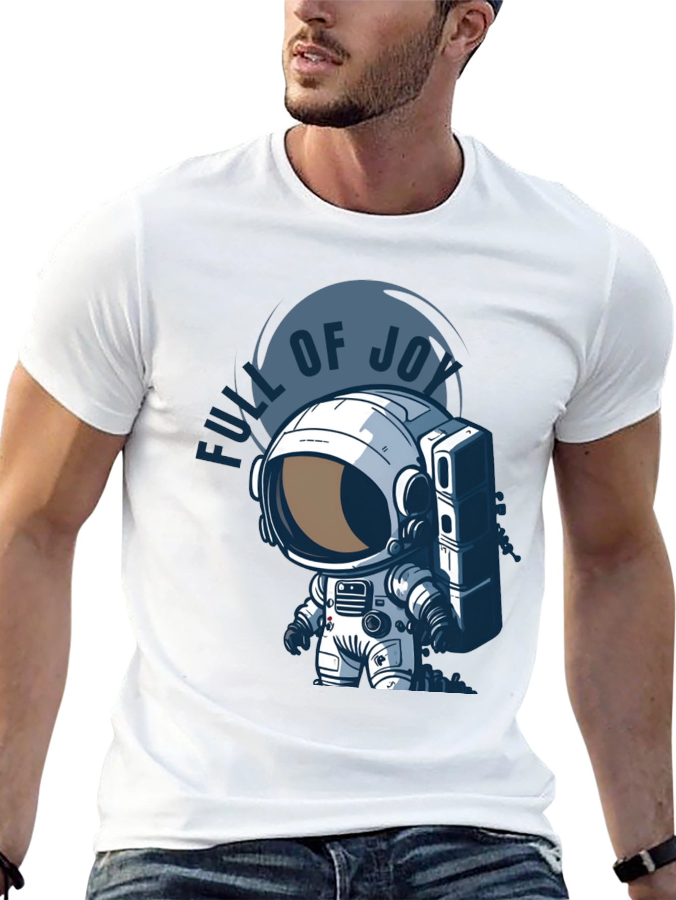Full of Joy Astronaut Graphic T-Shirt