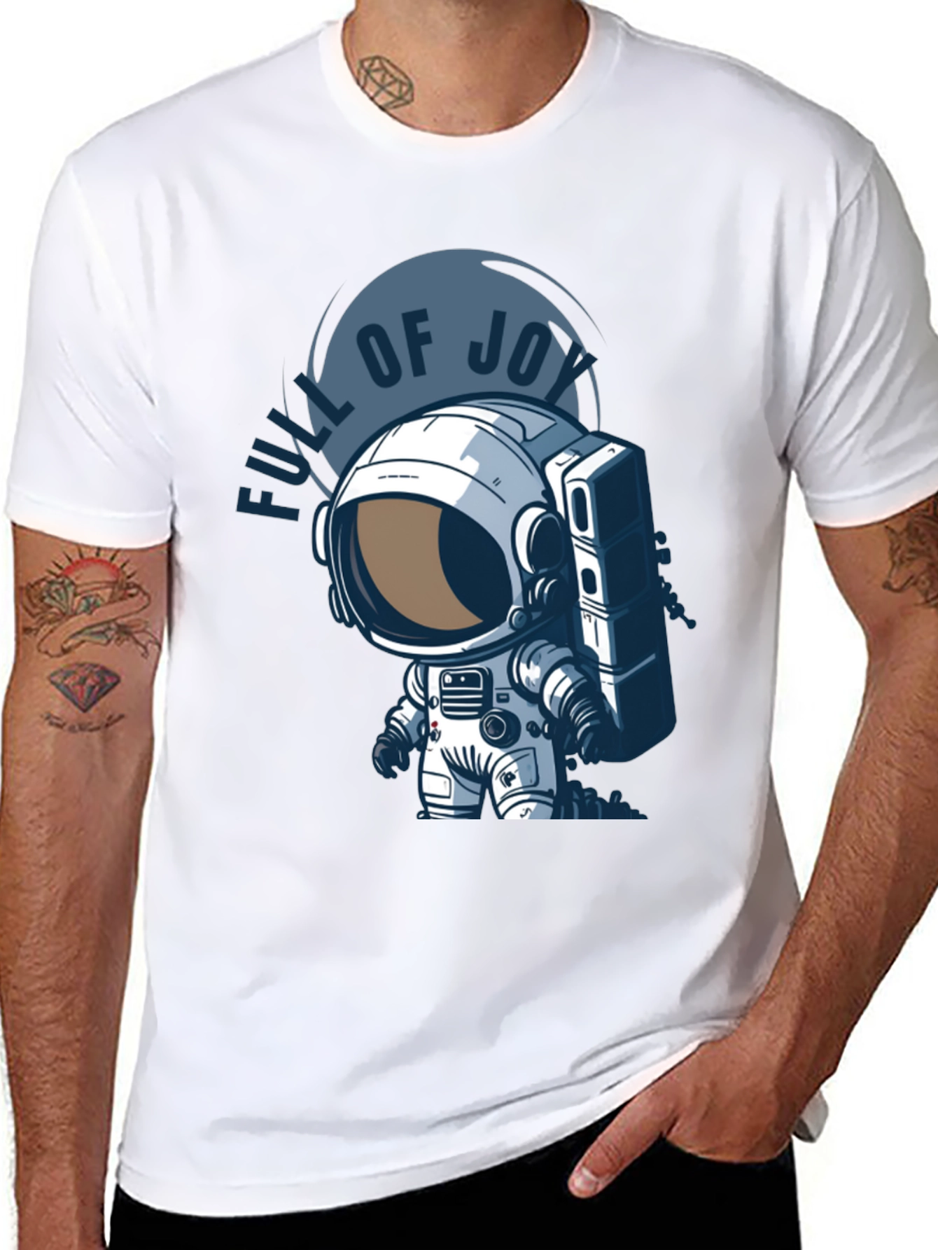 Full of Joy Astronaut Graphic T-Shirt