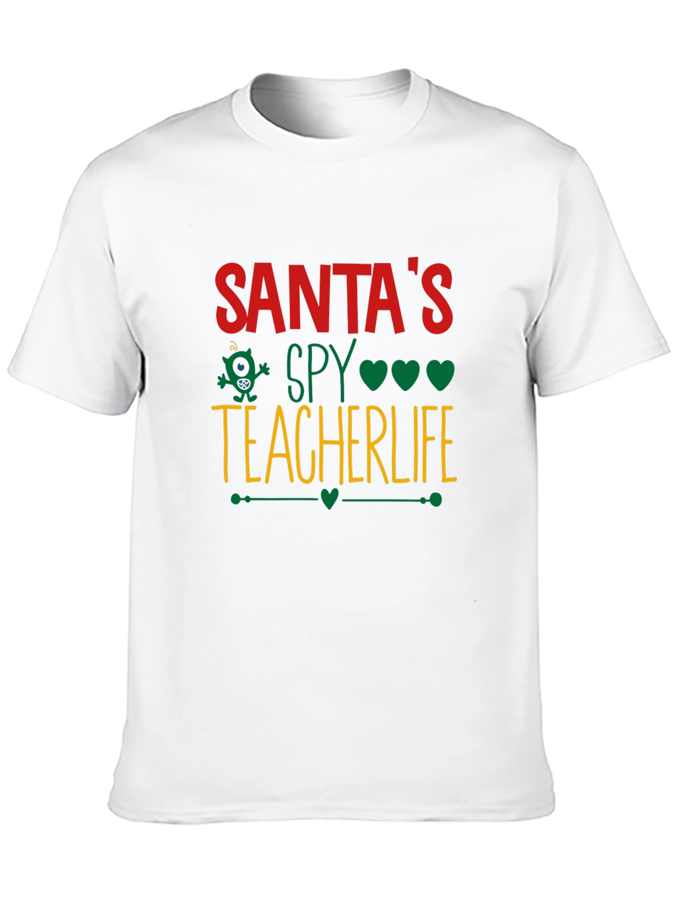 Santas Spy Teacher Life Graphic Tee