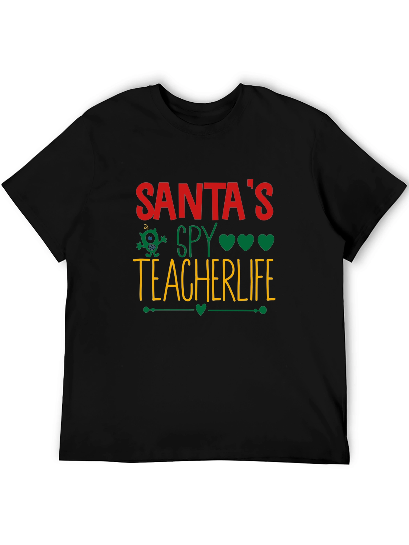 Santas Spy Teacher Life Graphic Tee