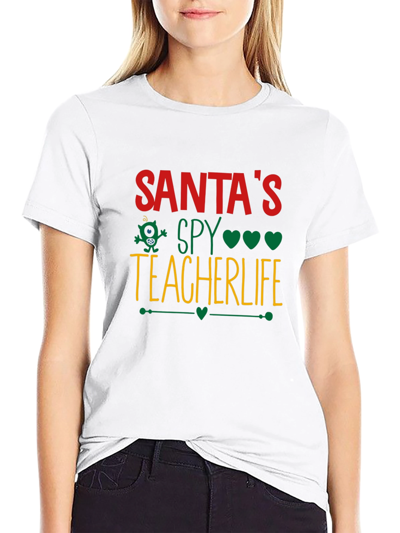 Santas Spy Teacher Life Graphic Tee