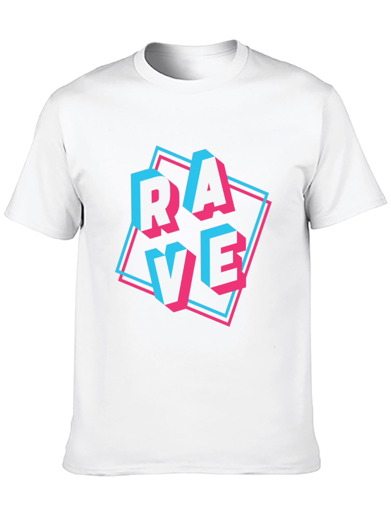 Rave Graphic Tee - Black Cotton Blend T-Shirt