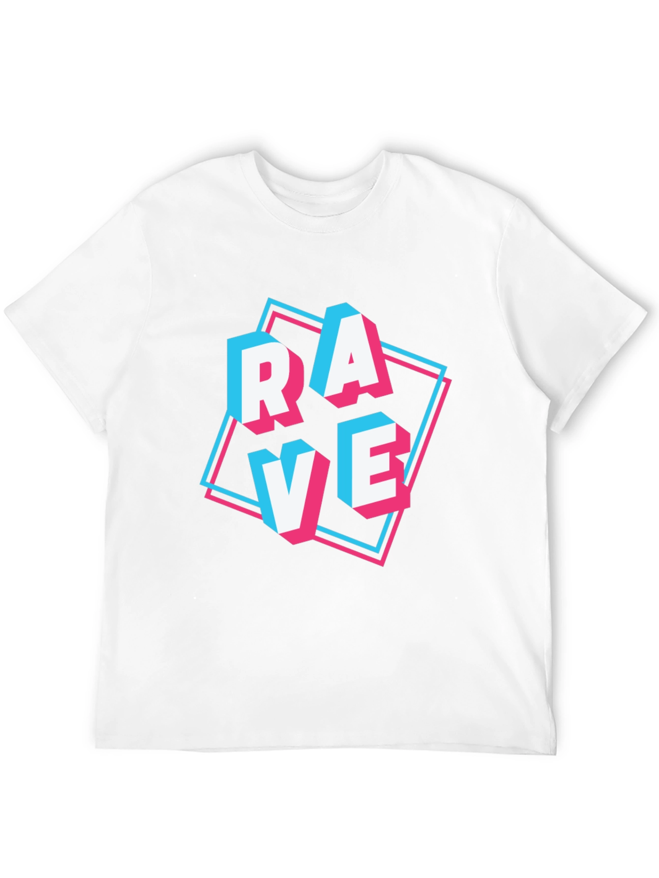 Rave Graphic Tee - Black Cotton Blend T-Shirt