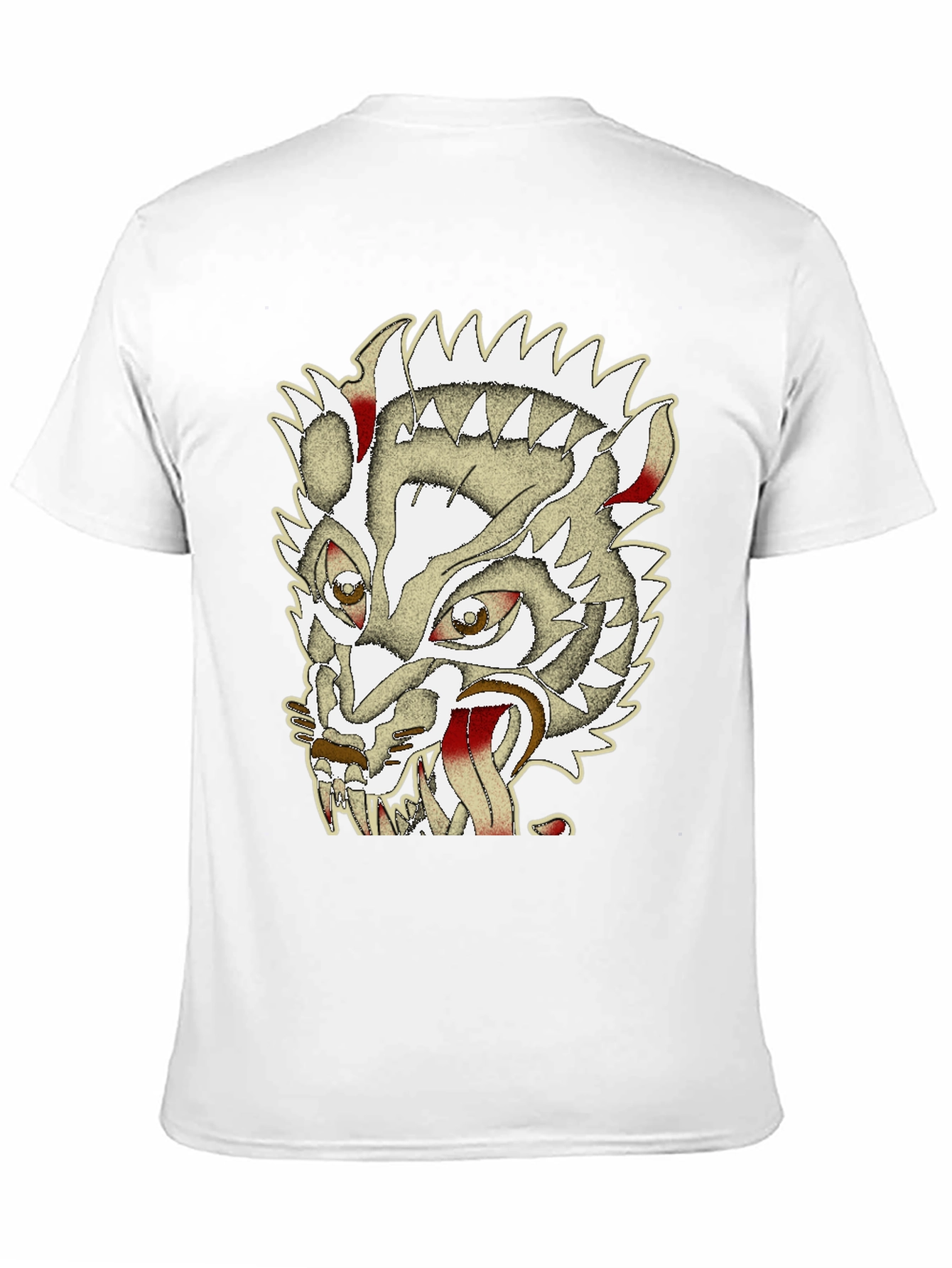 Edgy Wolf Graphic Print Tee