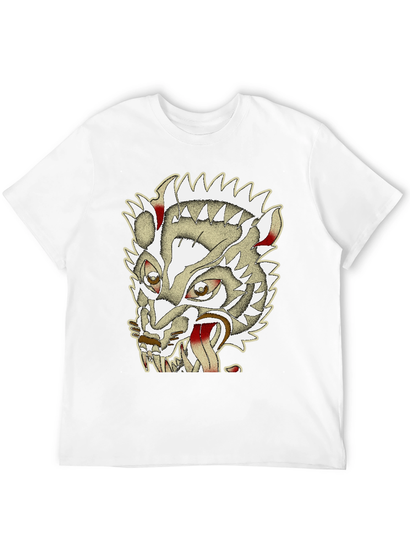 Edgy Wolf Graphic Print Tee