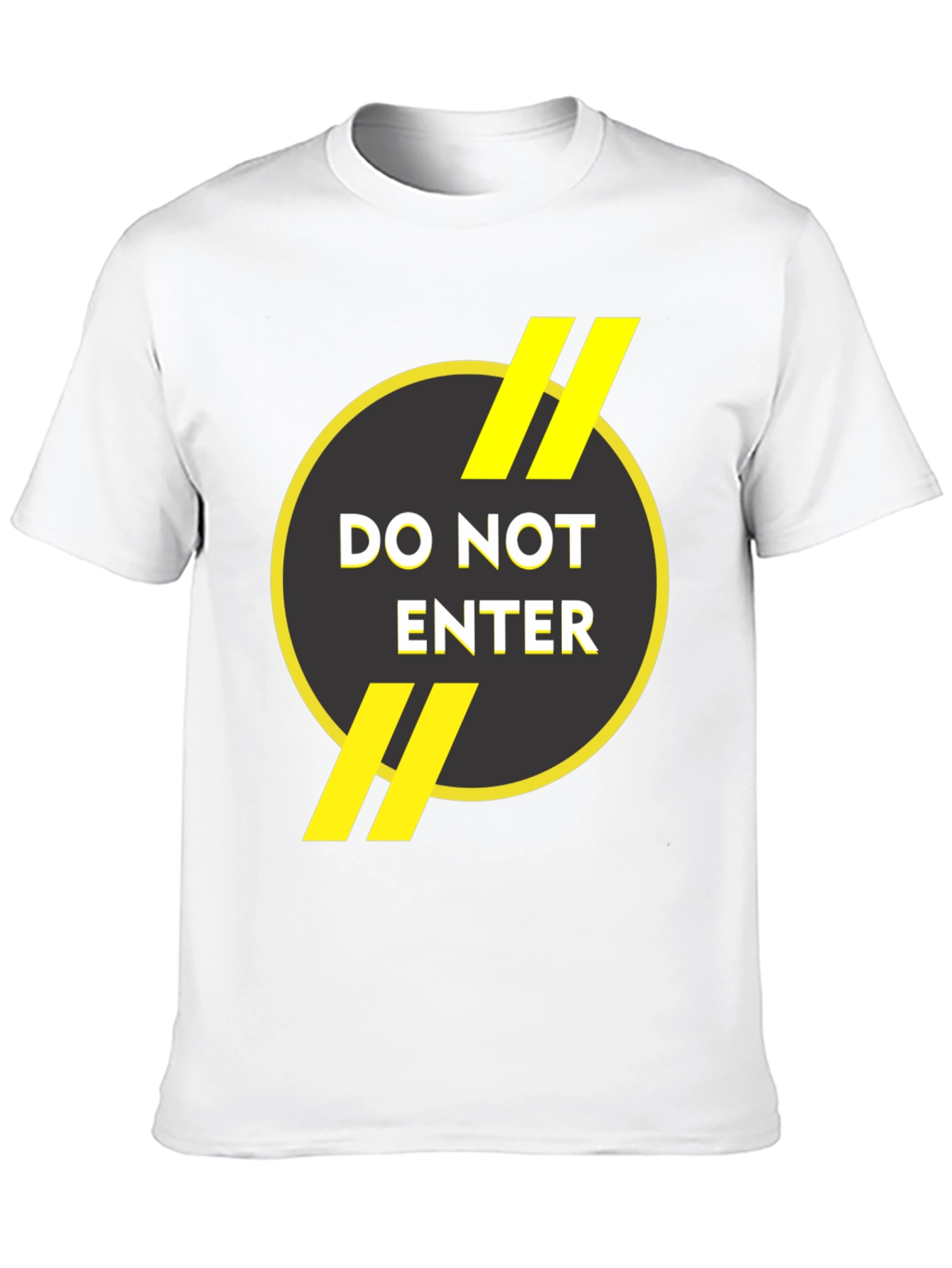 Do Not Enter Graphic Print Black T-Shirt