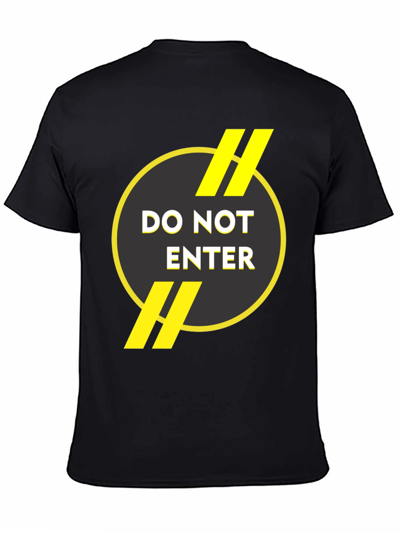 Do Not Enter Graphic Print Black T-Shirt