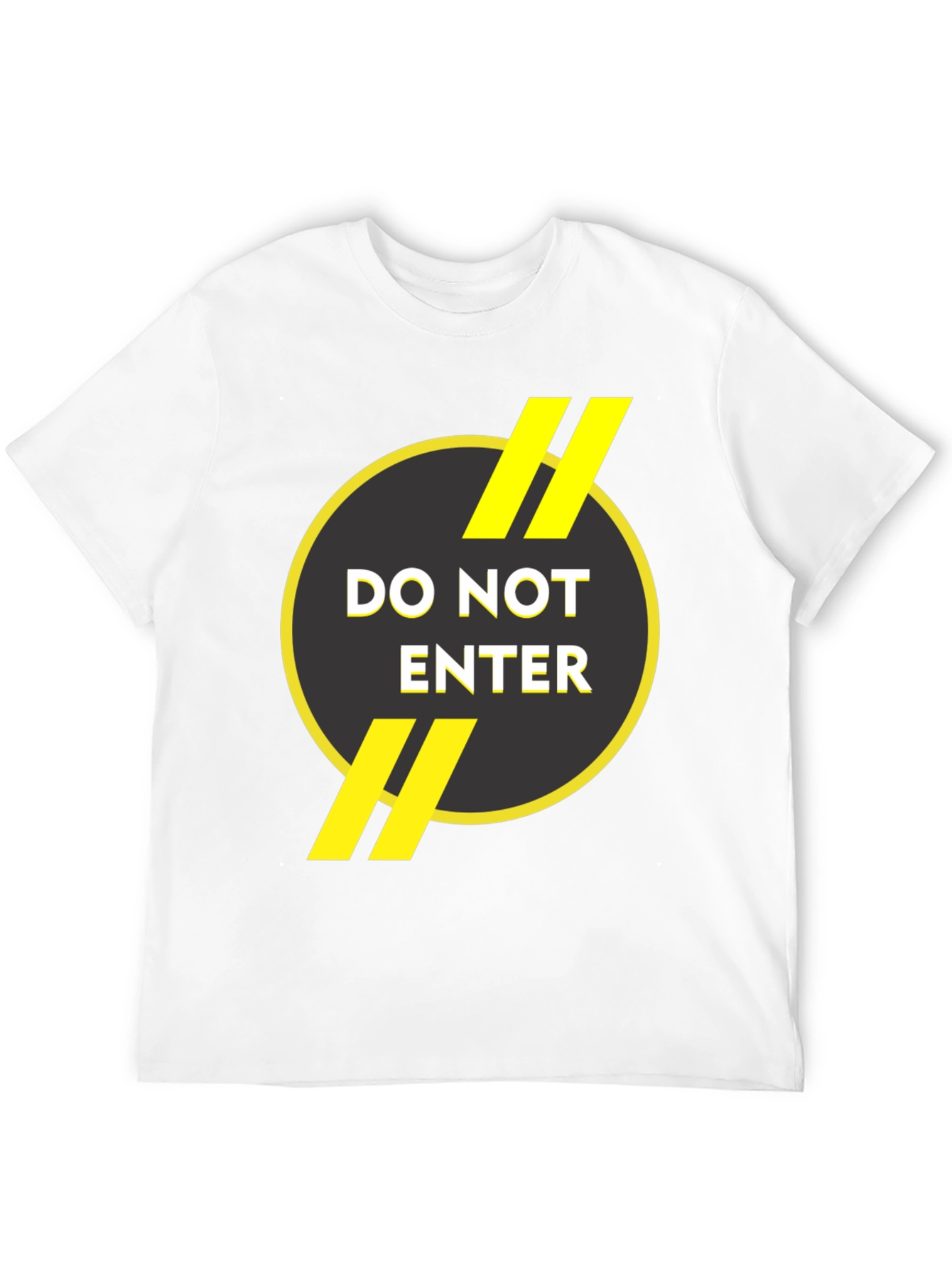 Do Not Enter Graphic Print Black T-Shirt