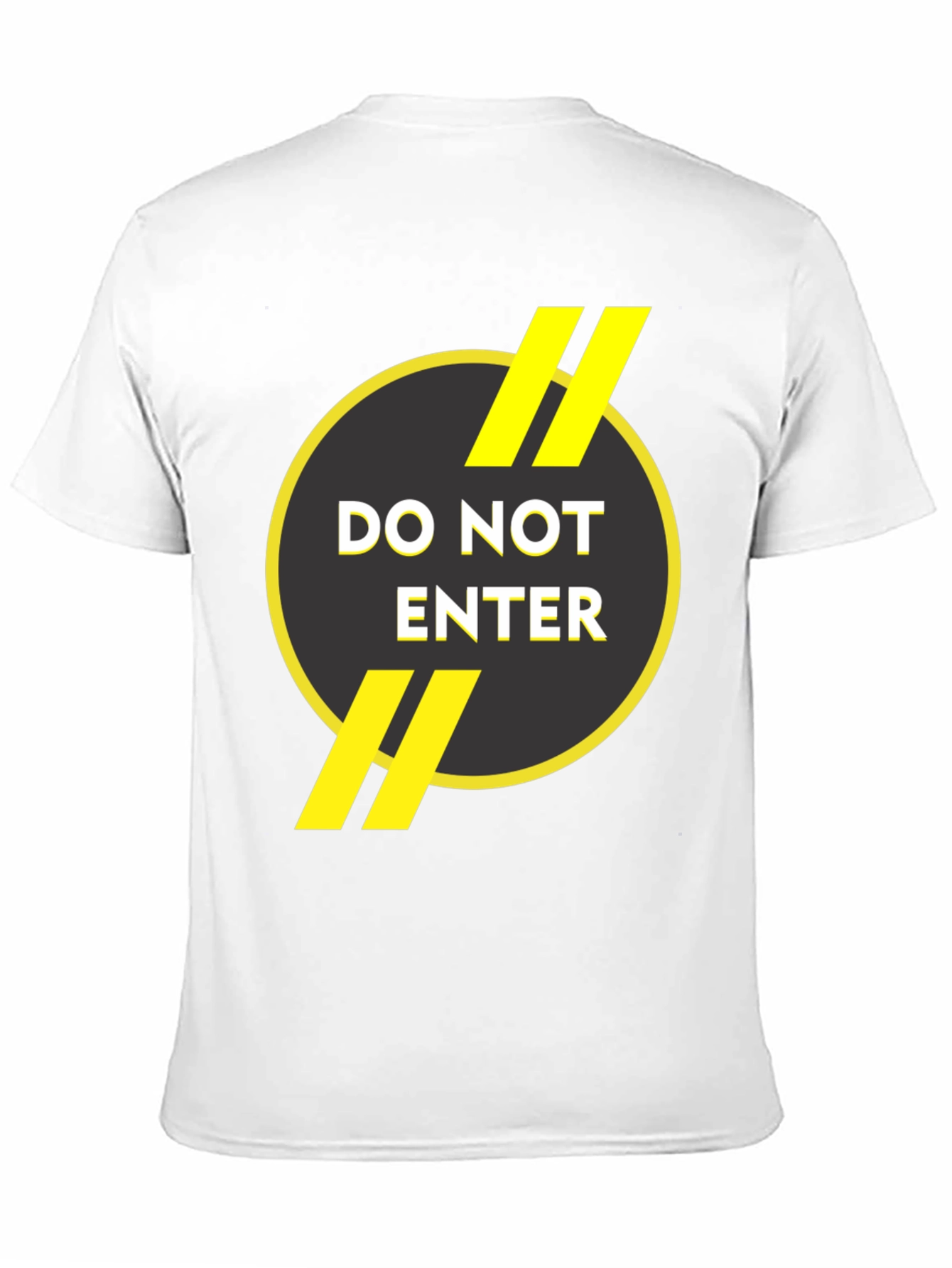 Do Not Enter Graphic Print Black T-Shirt