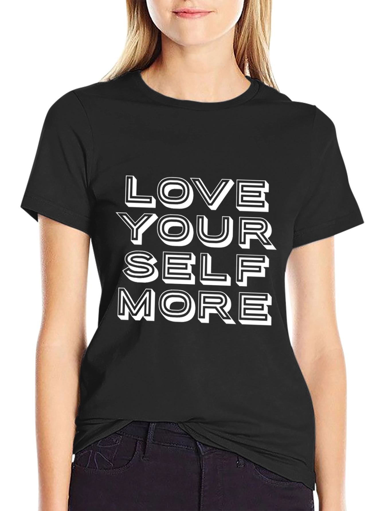 Love Yourself More Graphic Tee - Black