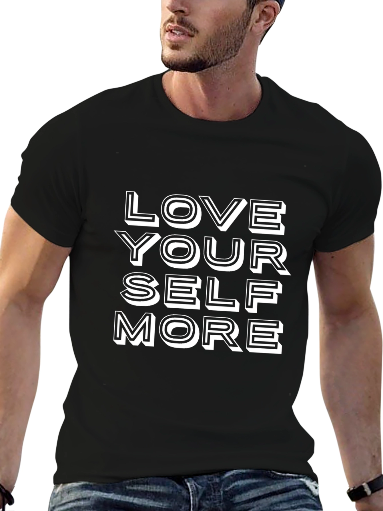 Love Yourself More Graphic Tee - Black