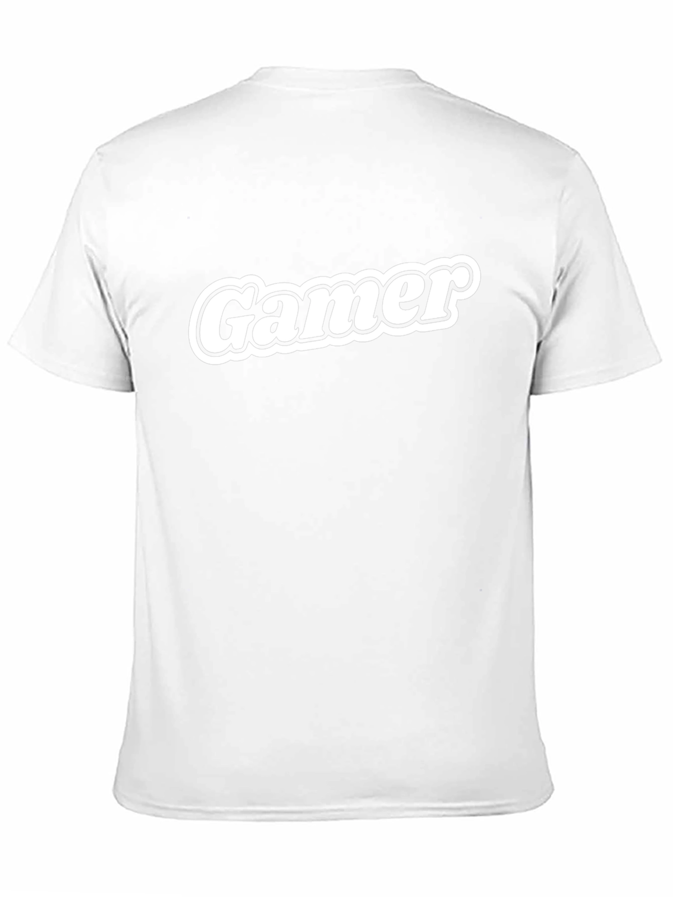 Gamer T-Shirt - Black Tee with Bold White Lettering