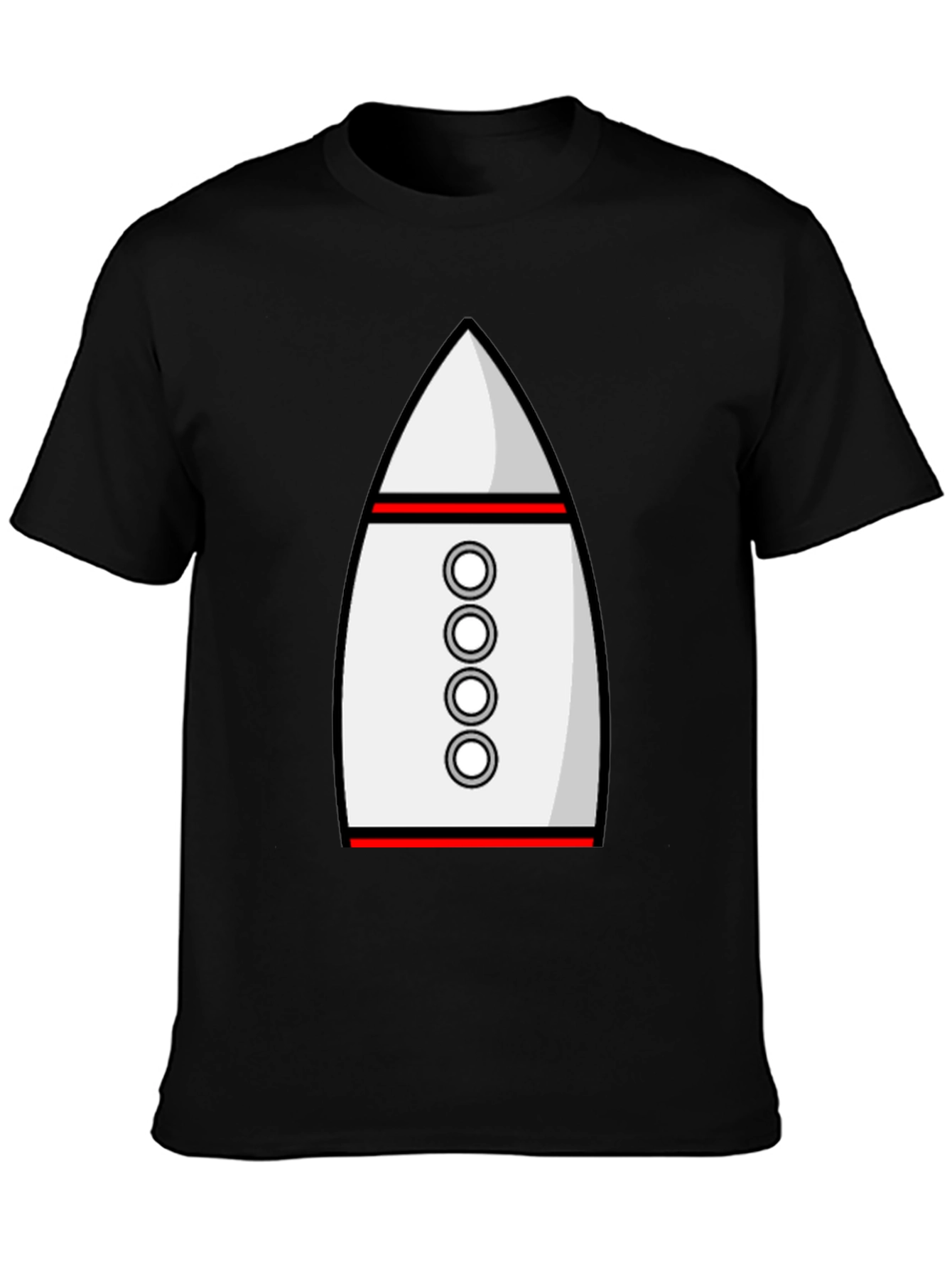 Rocket Ship Graphic Tee - Retro Space T-Shirt
