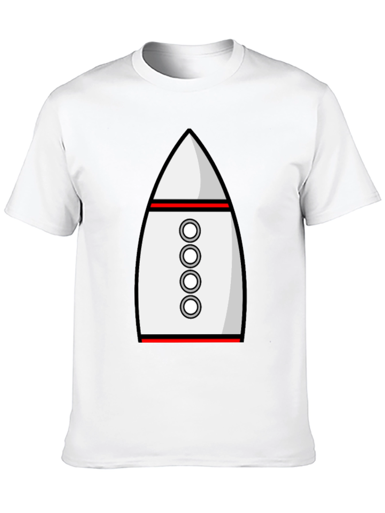 Rocket Ship Graphic Tee - Retro Space T-Shirt