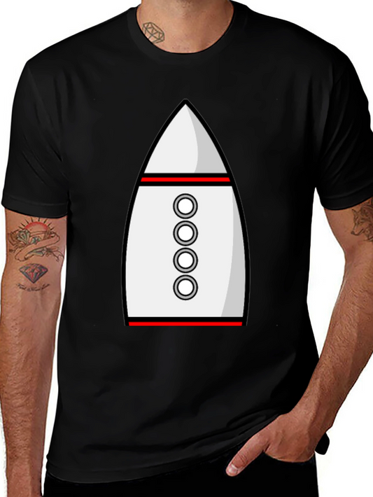 Rocket Ship Graphic Tee - Retro Space T-Shirt