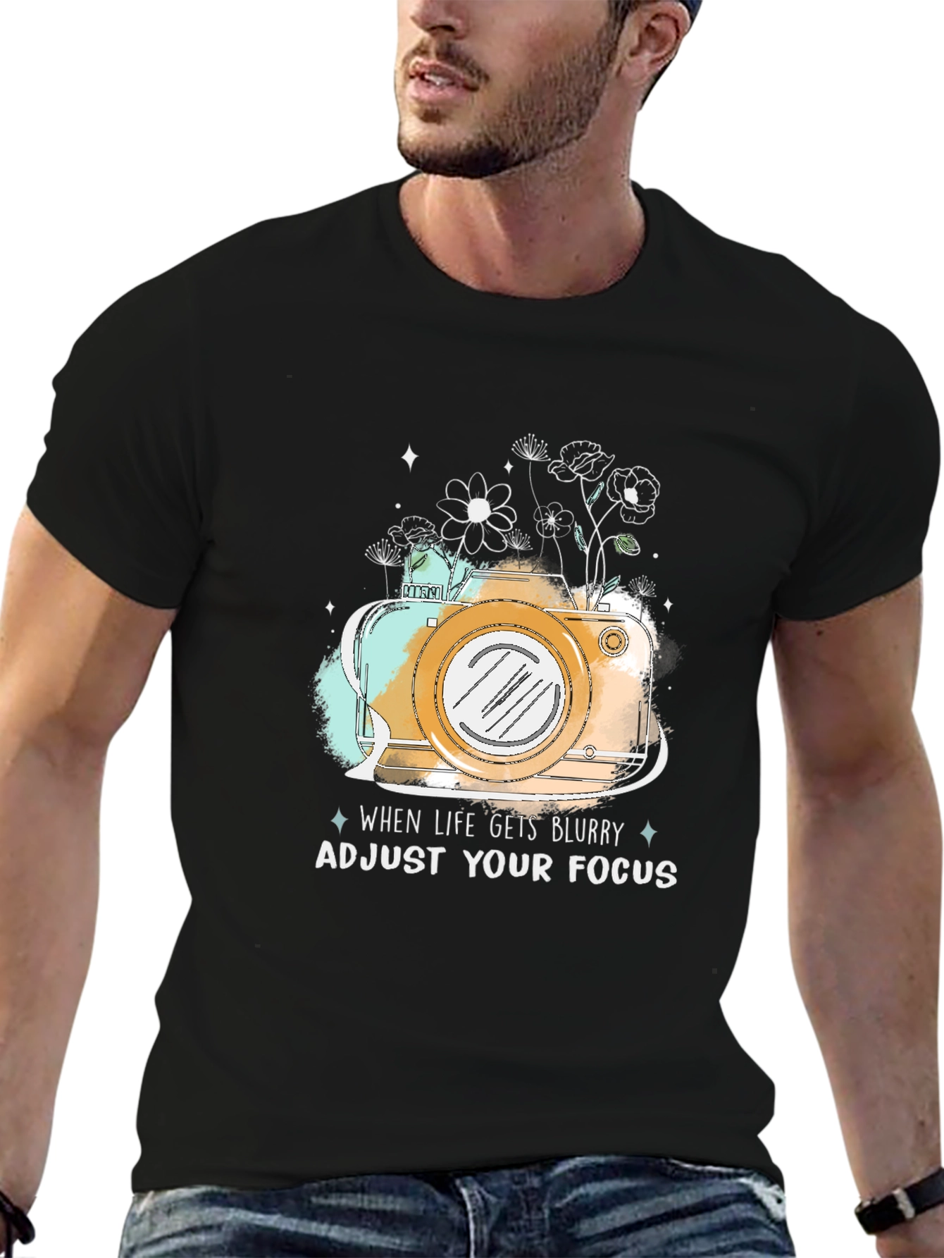 Camera Graphic Tee - Adjust Your Focus