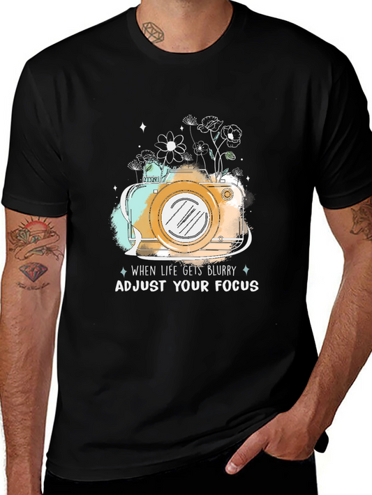 Camera Graphic Tee - Adjust Your Focus