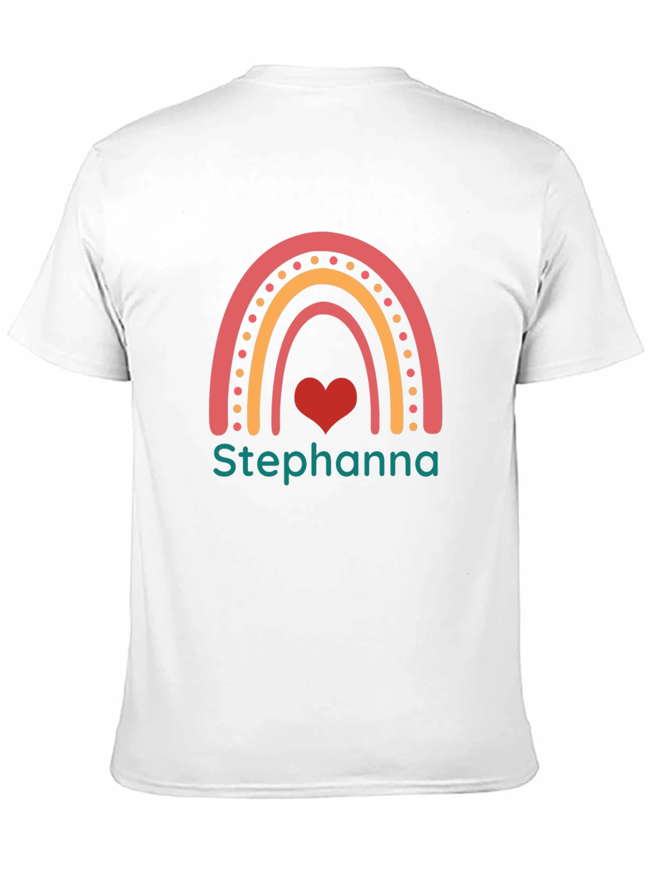 Personalized Rainbow Heart T-Shirt