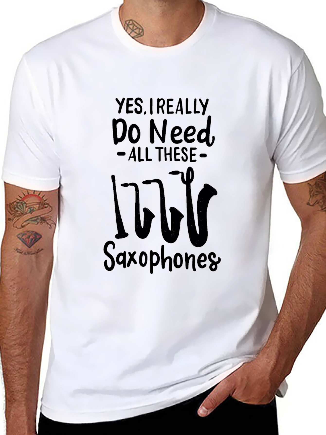 Saxophone Lover Black T-Shirt