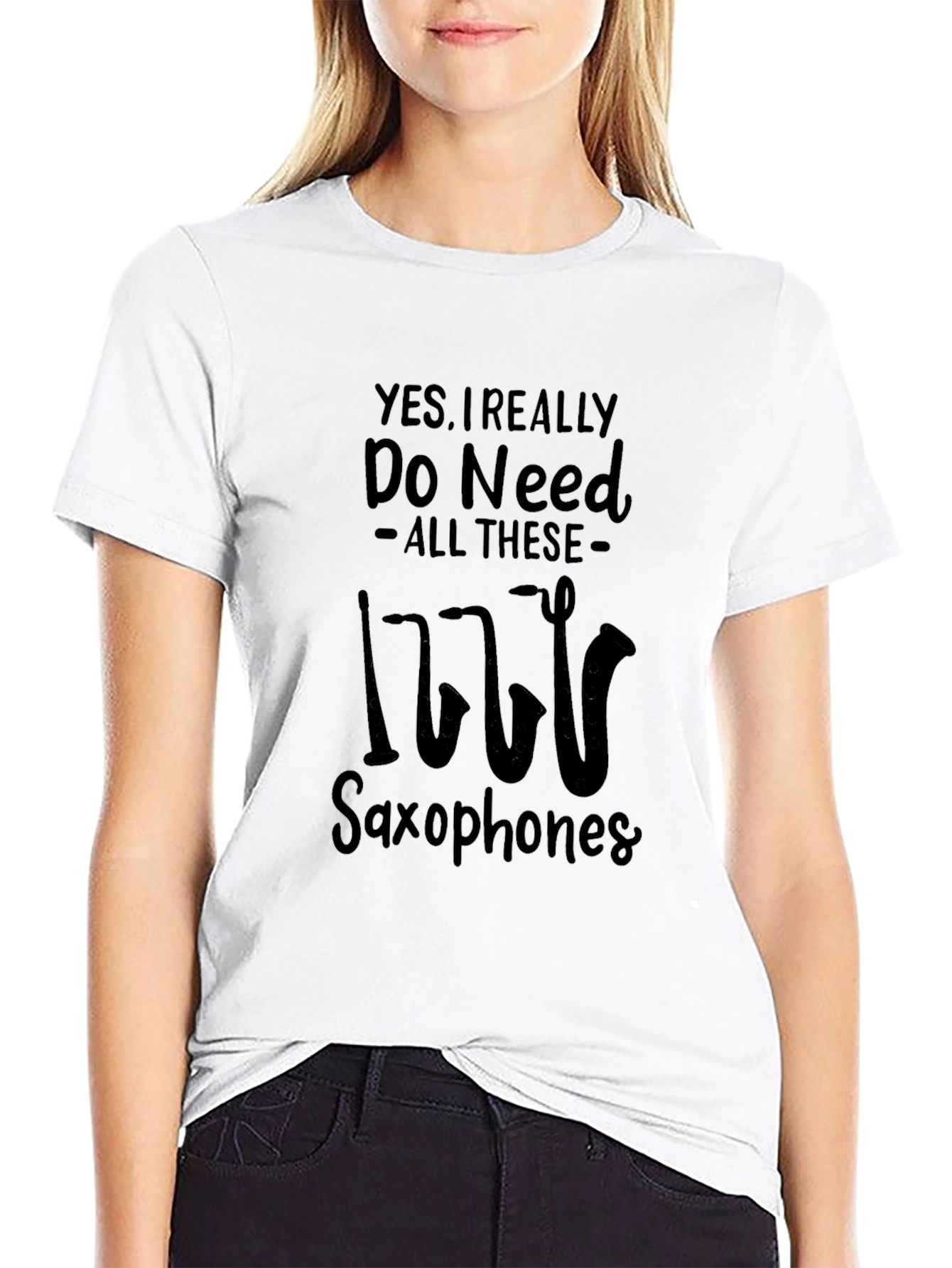 Saxophone Lover Black T-Shirt