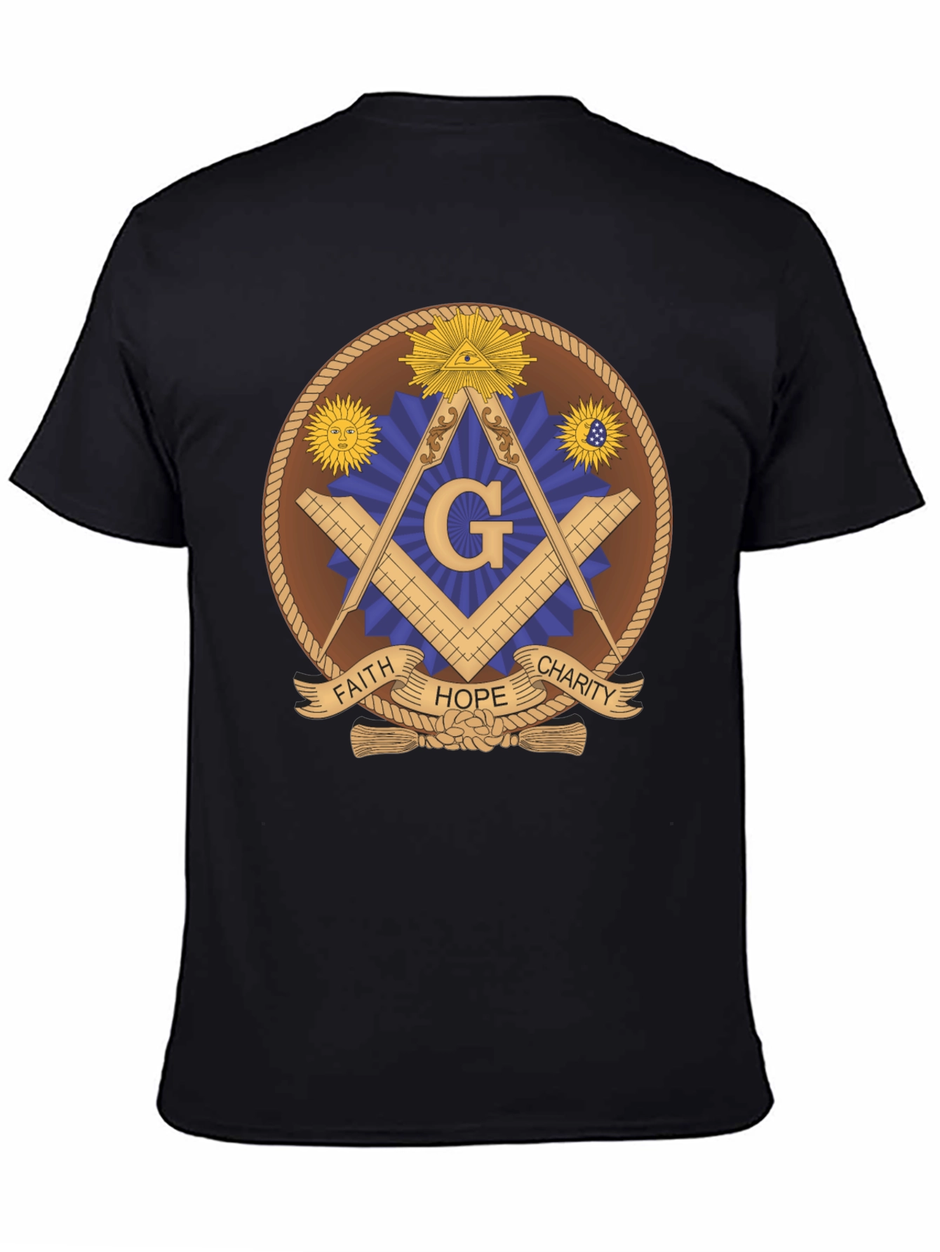 Masonic T-Shirt - Faith Hope Charity Design