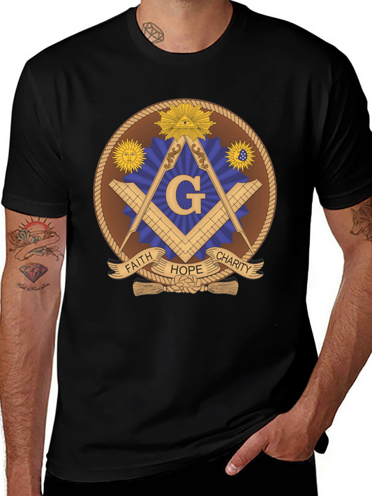 Masonic T-Shirt - Faith Hope Charity Design
