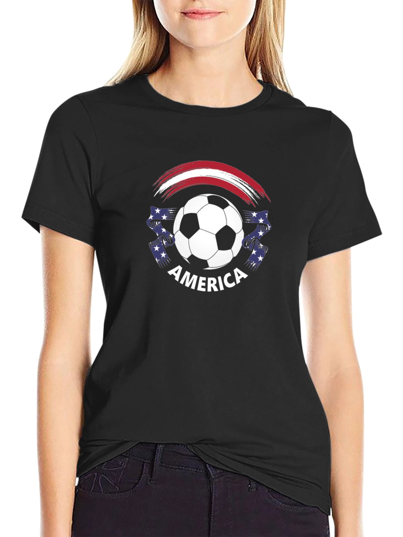 America Soccer Graphic T-Shirt