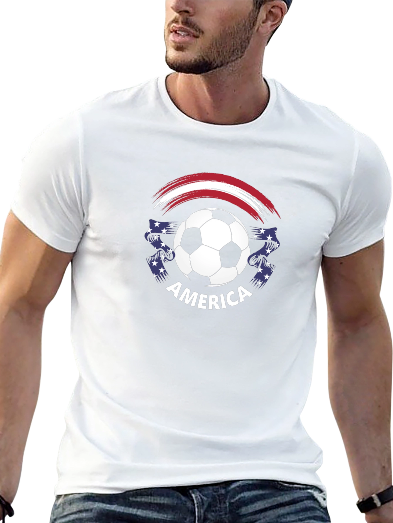 America Soccer Graphic T-Shirt