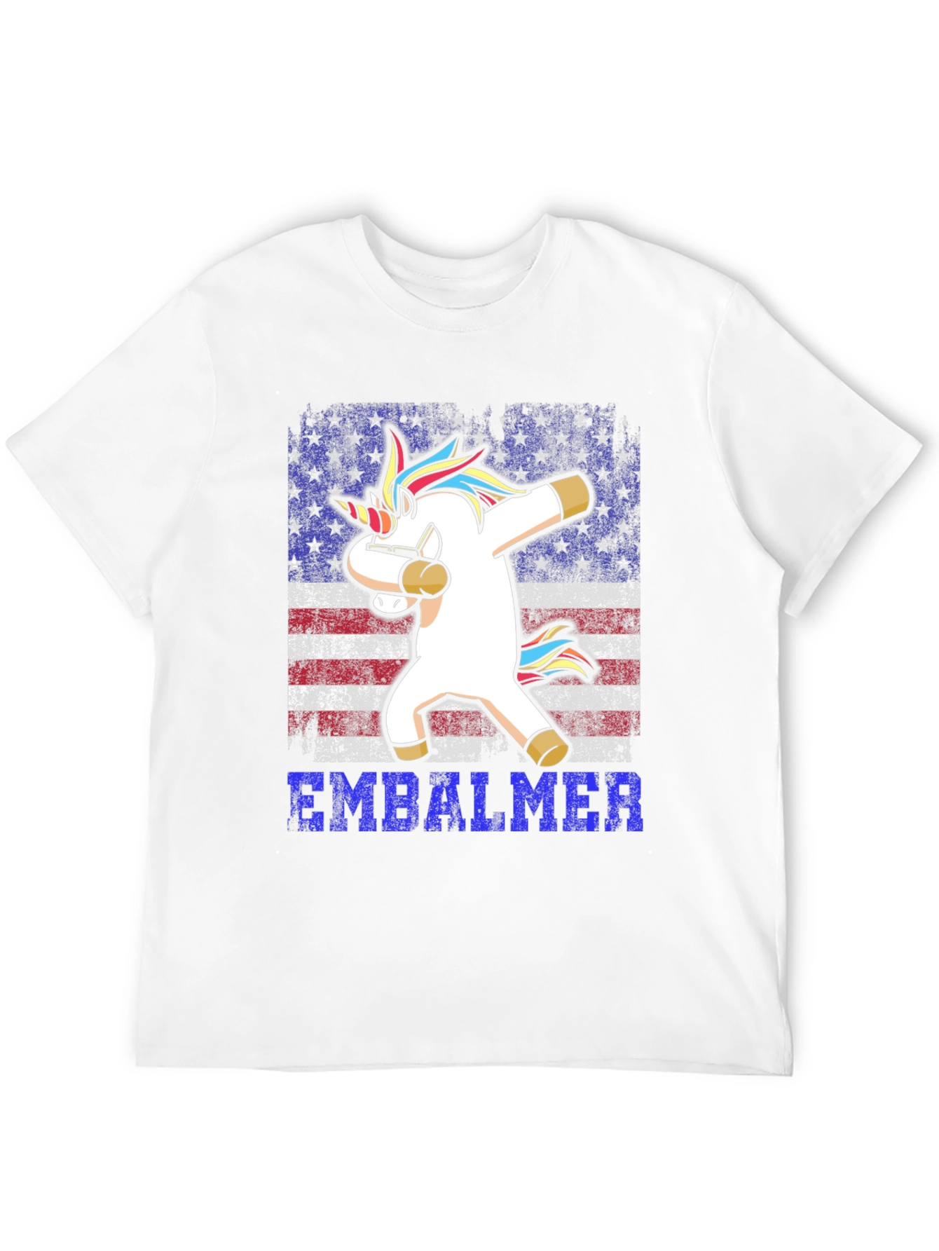 Embalmer Unicorn Dabbing Patriotic T-Shirt