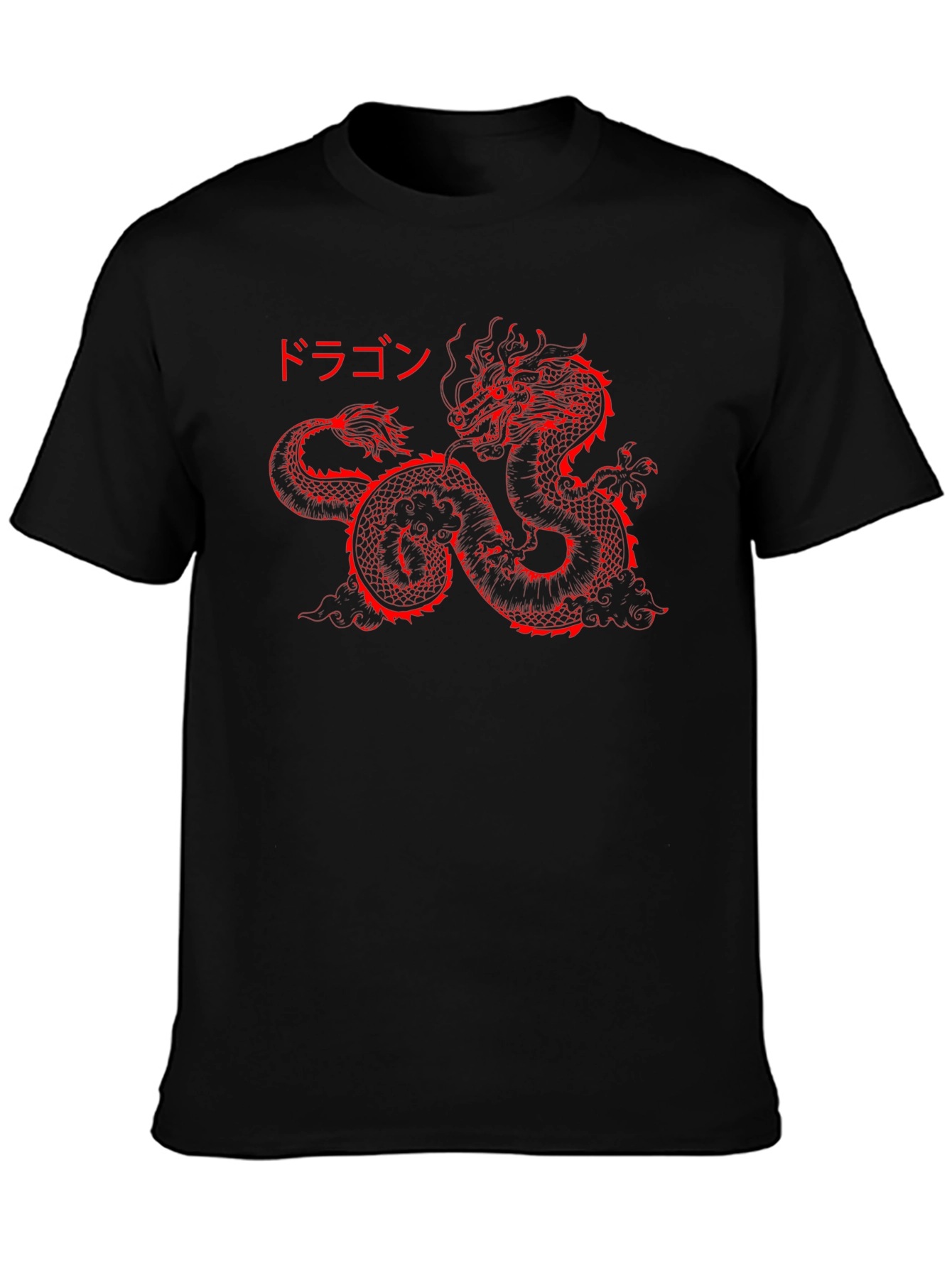 Red Dragon Graphic Black T-Shirt
