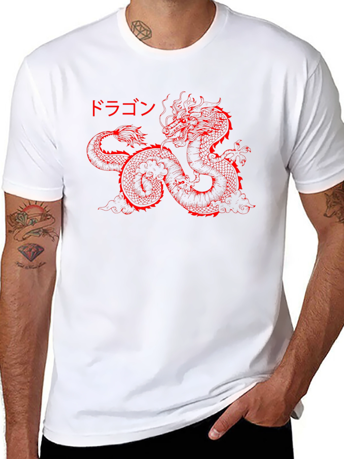 Red Dragon Graphic Black T-Shirt