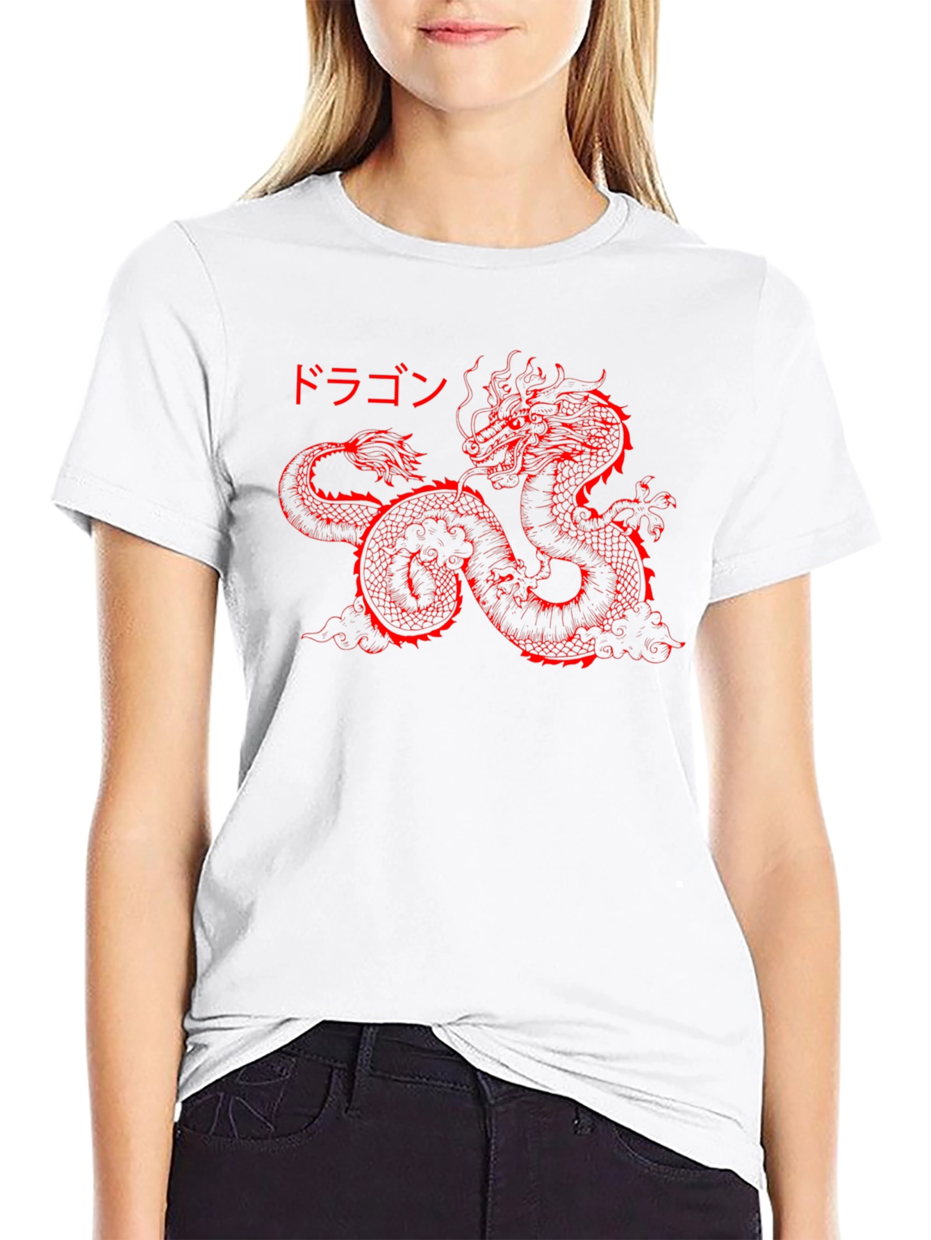 Red Dragon Graphic Black T-Shirt