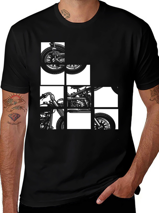 Motorcycle Graphic Tee - Black