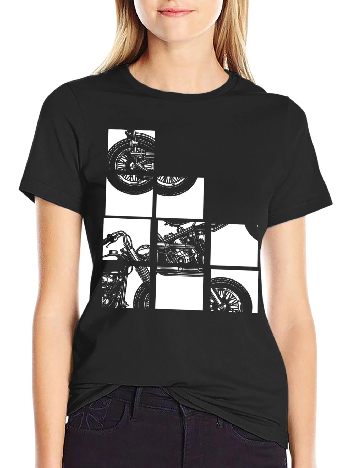 Motorcycle Graphic Tee - Black