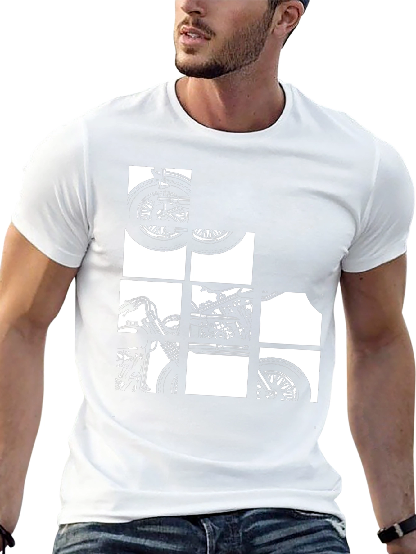 Motorcycle Graphic Tee - Black