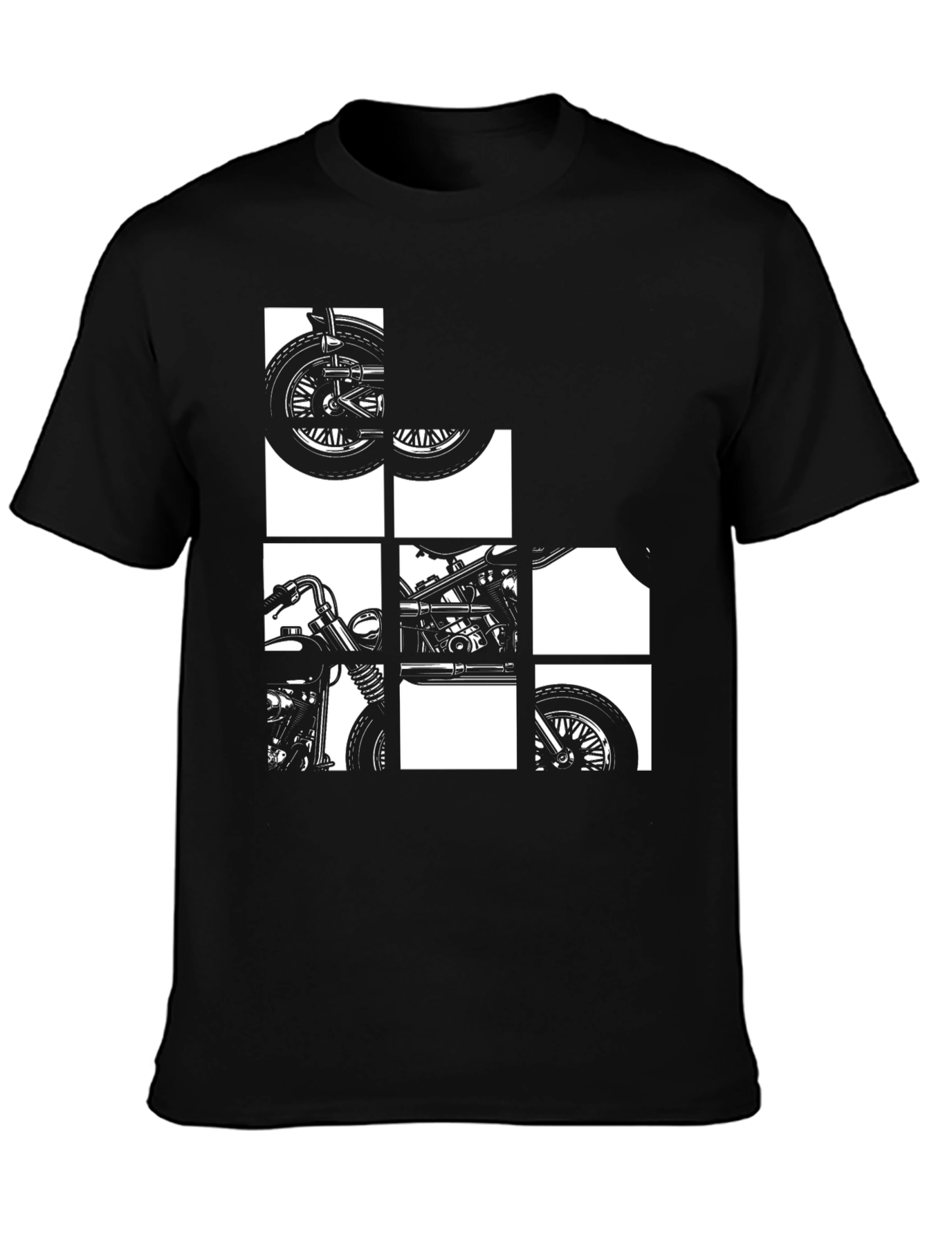 Motorcycle Graphic Tee - Black